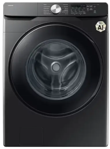 Lavadora Samsung de carga frontal 26 kg en negro