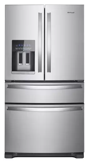 Nevecón Whirlpool French Door 694 L en acero antihuellas