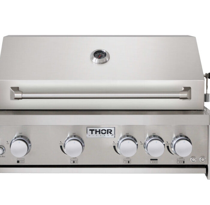 Parrilla a Gas Thor Kitchen 32” Empotrable – 4 Quemadores + Asador Infrarrojo MK04SS304