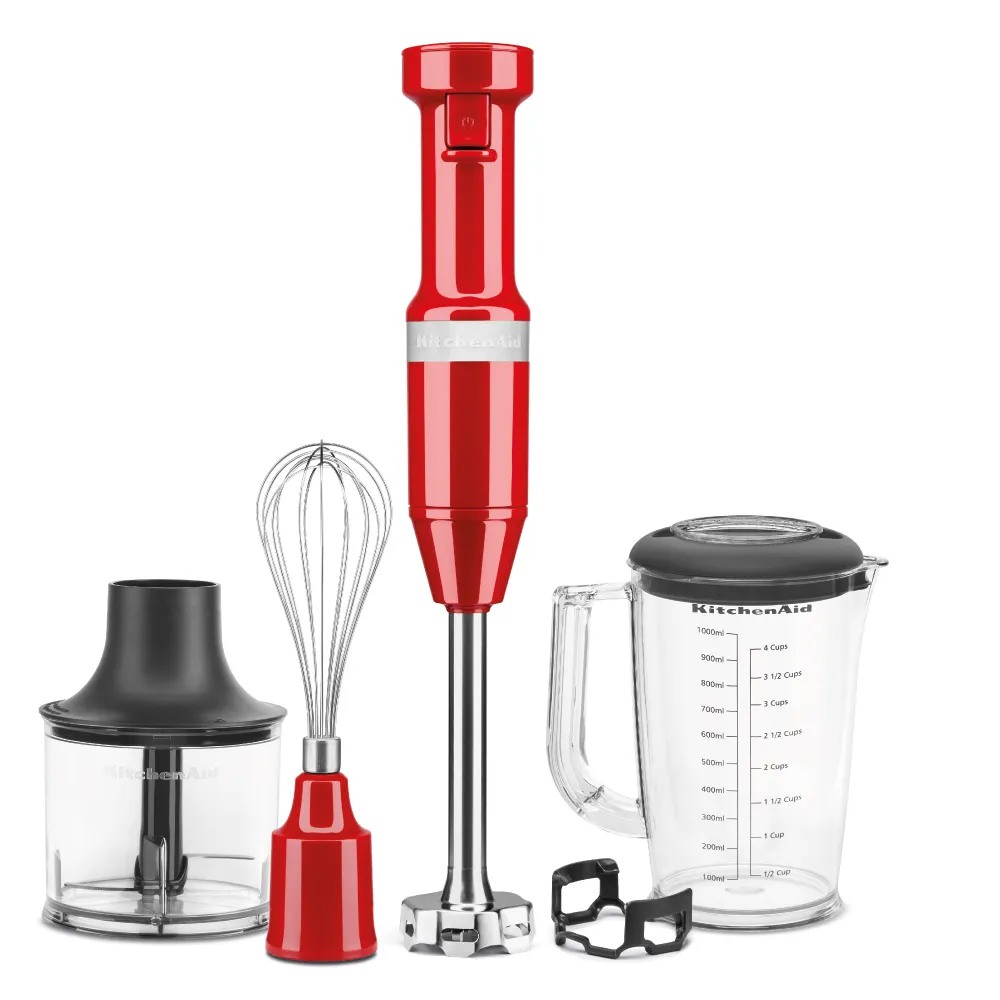 Set completo de licuadora de inmersión KitchenAid con accesorios para batir, picar y mezclar